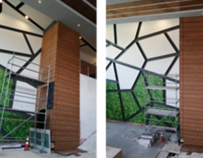 Bonding to internal decorative high pressure laminates